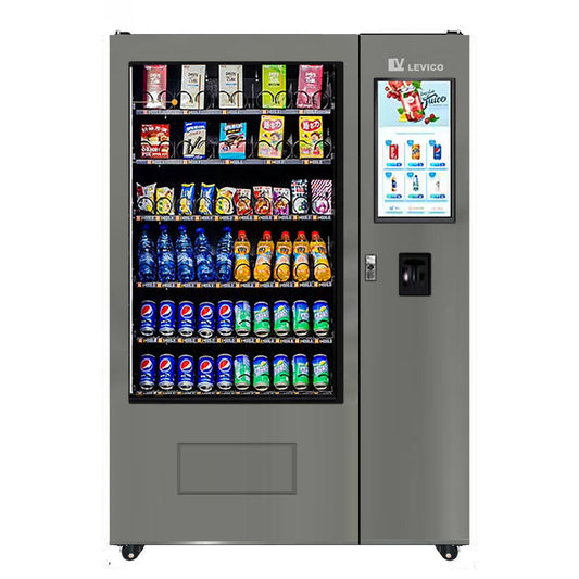 Zeco - LE5000S-GY-B Snacks Vending Machine –With Card Reader